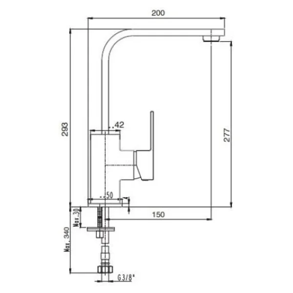 Ar Melia 102118149 Kuğu Borulu Lavabo Bataryası - Görsel 4