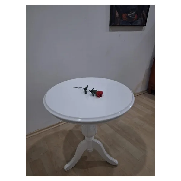 Fiskos 17362 Baba Ayak Model Parlak Kaplama Kayın Ayak Tabla Parlak Beyz El Yapım - Görsel 8