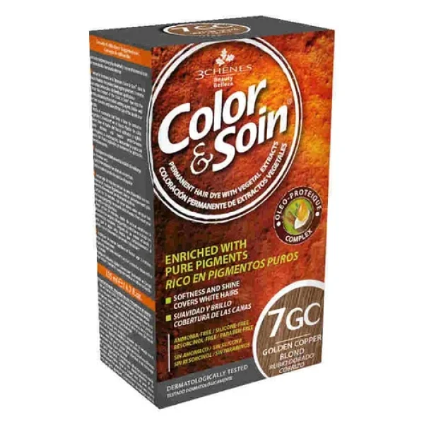 Color Soin Bitkisel 7gc Golden Copper Blond Saç Boyası - Görsel 4