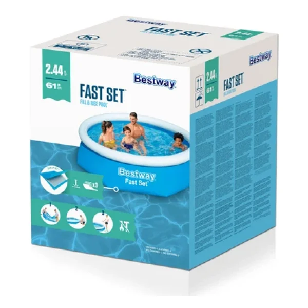 Bestway 57448 244x61 Cm Yuvarlak Büyük Şişme Havuz - Görsel 6