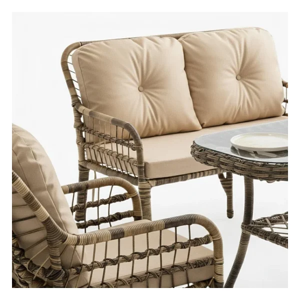 Capri Swing Pisa İkili Rattan Bahçe Balkon Oturma Grubu - Görsel 2