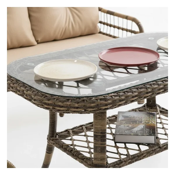 Capri Swing Pisa İkili Rattan Bahçe Balkon Oturma Grubu - Görsel 3