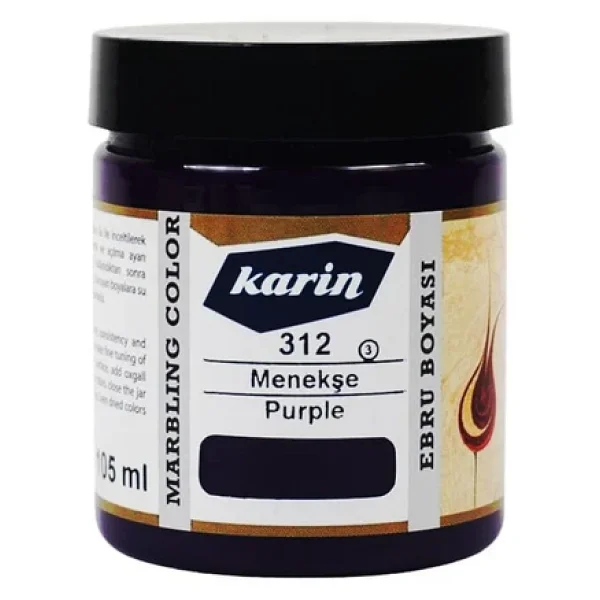 Karin Ezilmis Ebru Boyasi 105ml 312 Menekse - Görsel 3