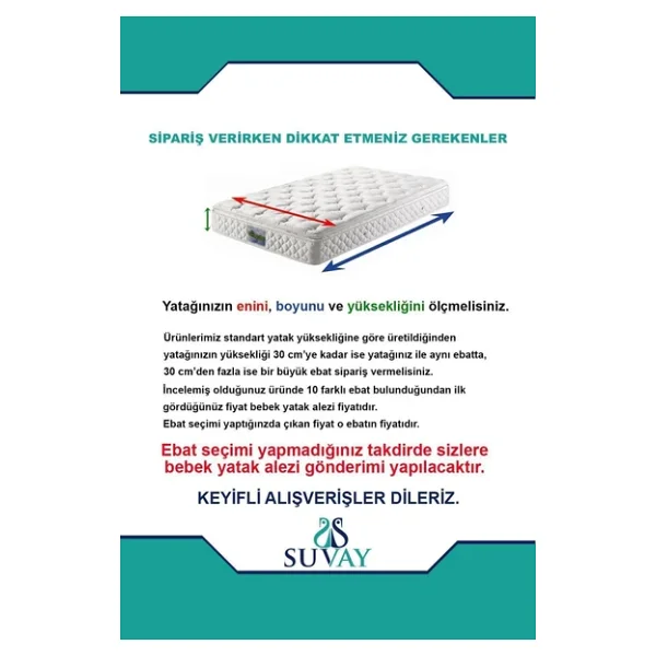 Suvay Kapitone Fitted Su Sıvı Geçirmez Tek Ve Çift Kişilik Pamuk Çarşaf Yatak Alezi - Görsel 10