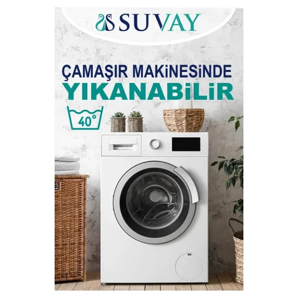 Suvay Micro Fitted Full Kenar Su Sıvı Geçirmez Alez Çarşaf Tek Çift Kişilik Beyaz Renkli Yatak Koruyucu - Görsel 10