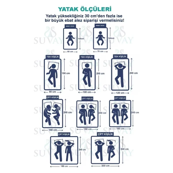 Suvay Kapitone Fitted Su Sıvı Geçirmez Tek Ve Çift Kişilik Pamuk Çarşaf Yatak Alezi - Görsel 5