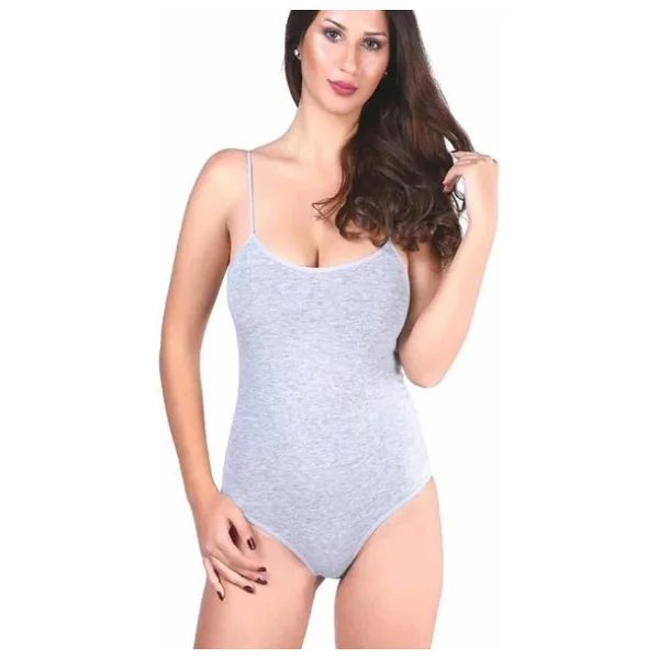 Tutku 0148 Likralı İp Askılı Kadın Çıtçıtlı Body - Görsel 6