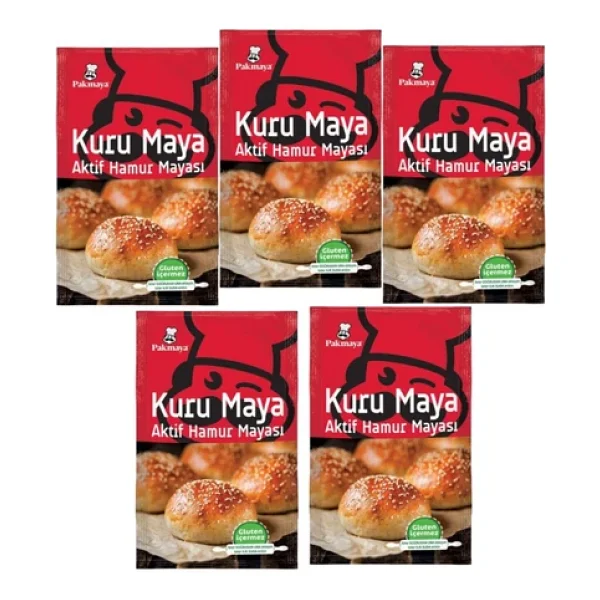 Pakmaya Kuru Hamur Mayası 100 Gr 5 Paket - Görsel 3