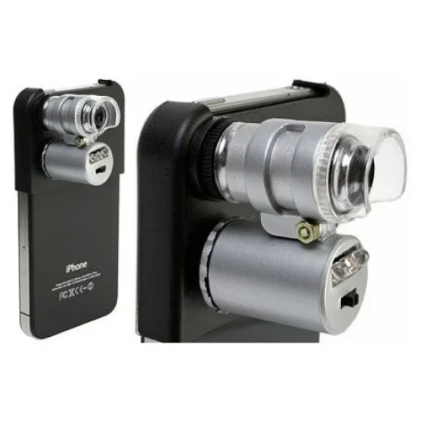 Iphone5 İçin Uyumlu Kapaklı Lens Mikroskop Taşınabilir Mini Cep Boyutu LED Mikroskop - Görsel 10