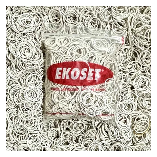 Ekoset 40mm Beyaz Kauçuk Paket Ambalaj Lastiği 5.000 Adet - Görsel 5