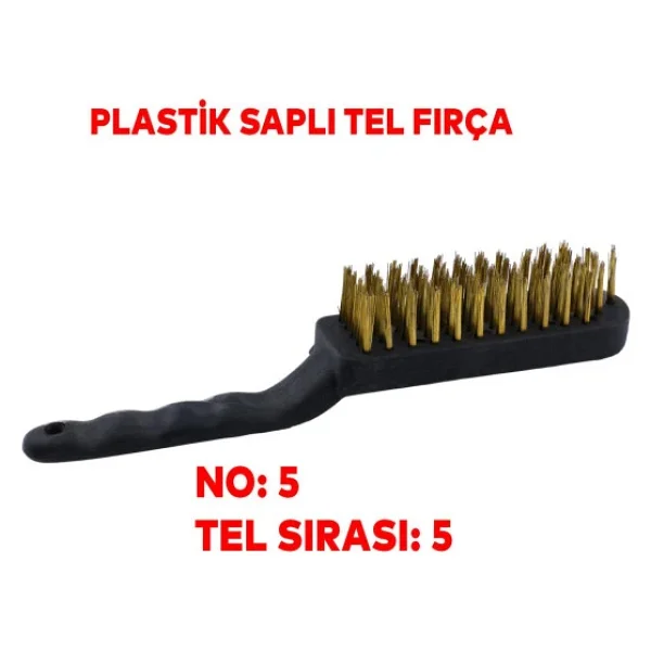 Plastik Saplı Tel Fırça Kir Pas Mangal Barbekü Izgara Çok Amaçlı Temizleme Fırçası No 5 - Görsel 6