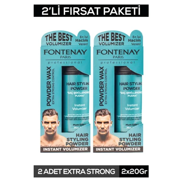 Fontenay Saç Şekillendirici Pudra Toz Wax Mat Effect Mavı 20gr X2 - Görsel 3
