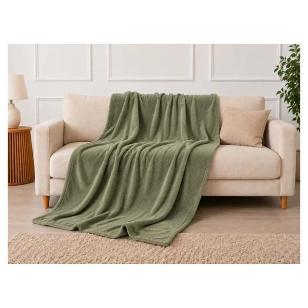Mulberry Haki 100x170 Cm Welsoft TV Battaniyesi - Görsel 2