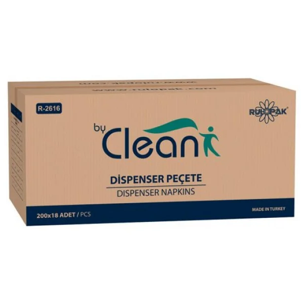 Rulopak By Clean Dispenser Peçete 200 Yaprak 18'li Paket - Görsel 7