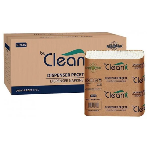 Rulopak By Clean Dispenser Peçete 200 Yaprak 18'li Paket - Görsel 9