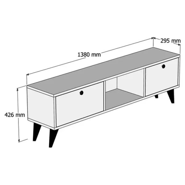Mezza 1210 Serenat 138 Cm TV Ünitesi Lidya - Görsel 4