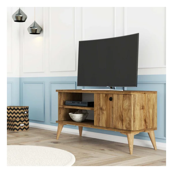 Mezza 1550 Retro TV Ünitesi 90 Cm Amalfi Rengi - Görsel 3