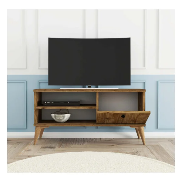 Mezza 1550 Retro TV Ünitesi 90 Cm Amalfi Rengi - Görsel 5
