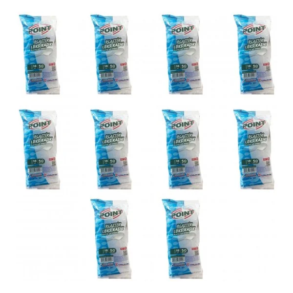 Point Plastik Lüx Şeffaf Kaşık - 18 Cm. - 3.2 Gr. - 50 Adetlik 10 Paket - Görsel 3