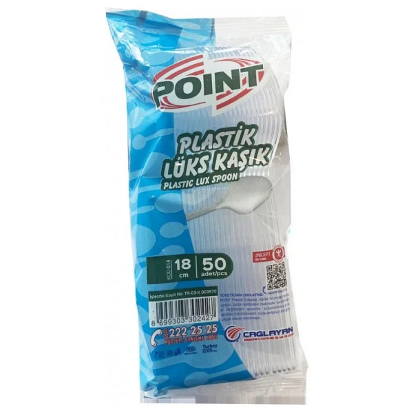 Point Plastik Lüx Şeffaf Kaşık - 18 Cm. - 3.2 Gr. - 50 Adetlik 3 Paket - Görsel 4