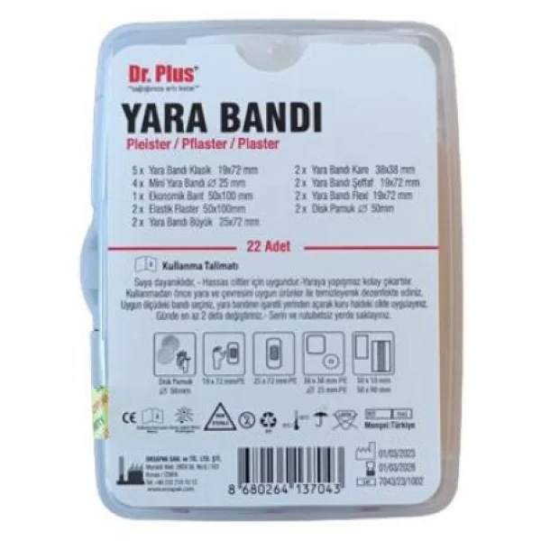 Dr Plus Yara Bandı İlk Yardım Kiti 22 Adet 9 Ürün - Görsel 4