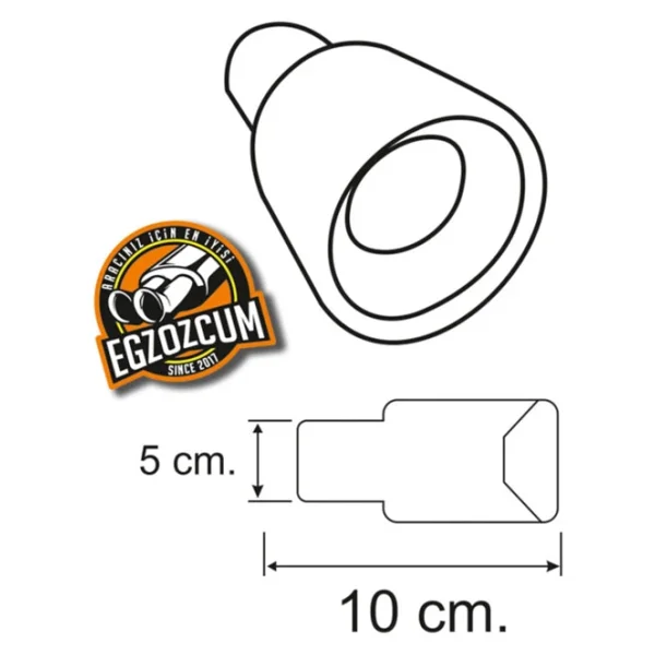 50 Mm. Motosiklet (Motorsiklet) Minik Nikelaj Sesli Egzoz Eksoz Ucu - Görsel 5