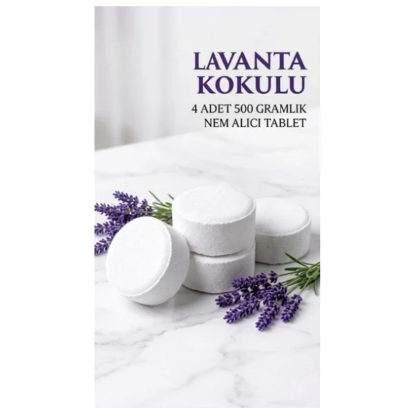 Saban 2 Adet 2x500Gr - LAVANTA - Nem Alıcı Rutubet Giderici Yedek Tablet - Görsel 4