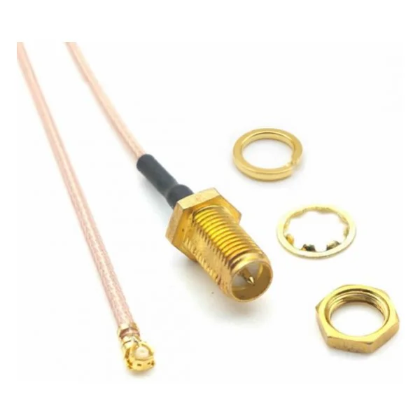 30cm Rp Sma Dişi ( Erkek) Ipex Mhf1 Rf Bağlantı Kablosu 0-6ghz Altın Kaplama Konnektör Koaksiyel Kablo Ufl U.Fl Ipx Ipex Mini Pcıe Anten 1.13 Wi-Fi Gsm GPS Fpv Lora Helium Router Modem Gprs - Görsel 3