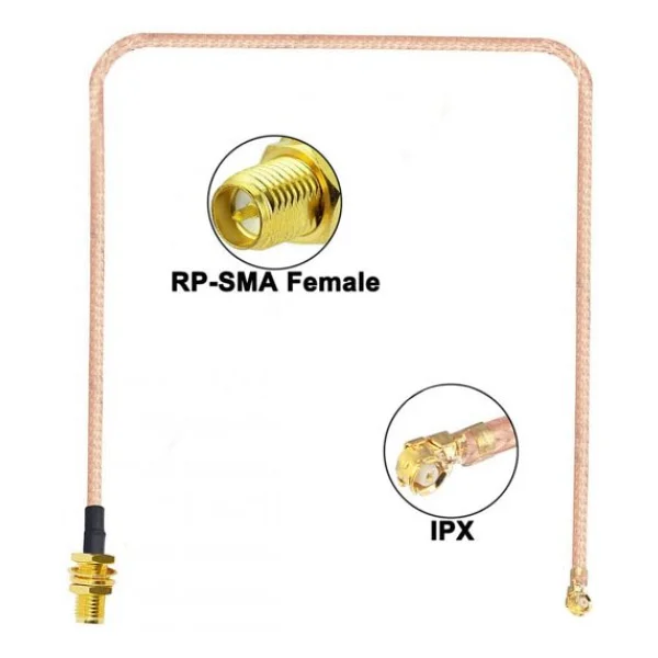 30cm Rp Sma Dişi ( Erkek) Ipex Mhf1 Rf Bağlantı Kablosu 0-6ghz Altın Kaplama Konnektör Koaksiyel Kablo Ufl U.Fl Ipx Ipex Mini Pcıe Anten 1.13 Wi-Fi Gsm GPS Fpv Lora Helium Router Modem Gprs - Görsel 6