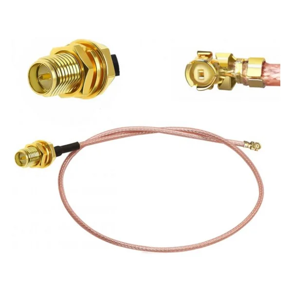 30cm Rp Sma Dişi ( Erkek) Ipex Mhf1 Rf Bağlantı Kablosu 0-6ghz Altın Kaplama Konnektör Koaksiyel Kablo Ufl U.Fl Ipx Ipex Mini Pcıe Anten 1.13 Wi-Fi Gsm GPS Fpv Lora Helium Router Modem Gprs - Görsel 7