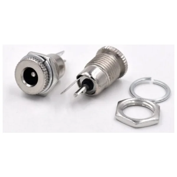 5.5 Mm X 2.1mm Dc Güç Soketi Metal Panel Montaj Power Jack - Görsel 3