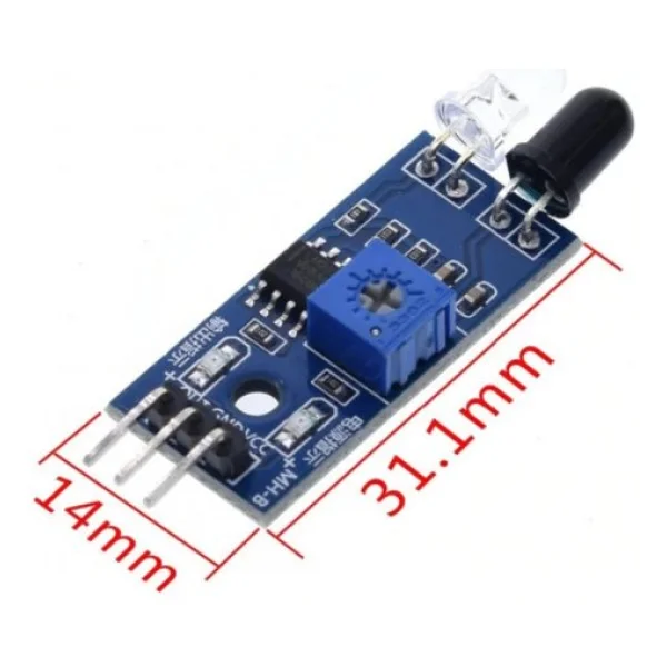 Arduino Ir Kızılötesi Engel Algılama Kaçınma Sensörü Akıllı Araba - Görsel 8