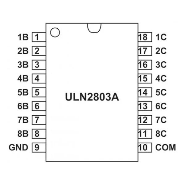 Uln2803a Npn 8 Adet Darlington Transistör Sürücü Entegre Sop18 Smd 18 Bjt Bipolar - Görsel 6