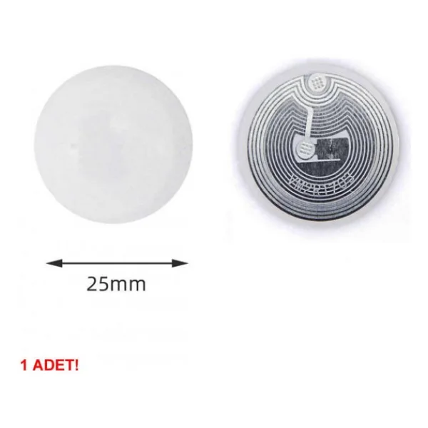 13.56mhz Uıd Değiştirilebilir 25mm Rfid Etiket NFC Okunabilir Yazılabilir Göstergeç - Görsel 5