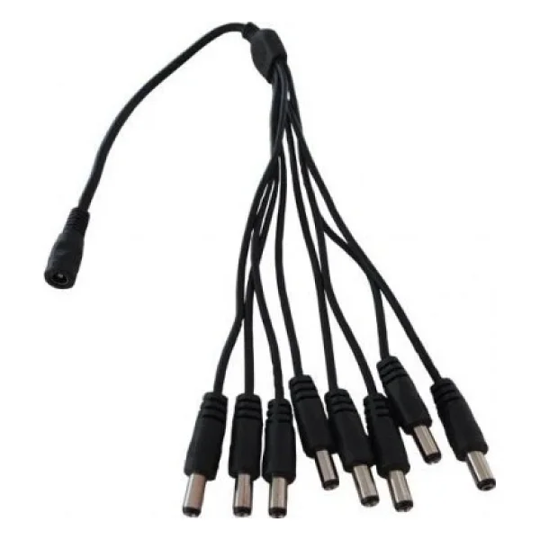 8'li DC Power Jack Çoklayıcı Kablo (1 Dişi Uç/ 8 Erkek Uç ) - Görsel 3