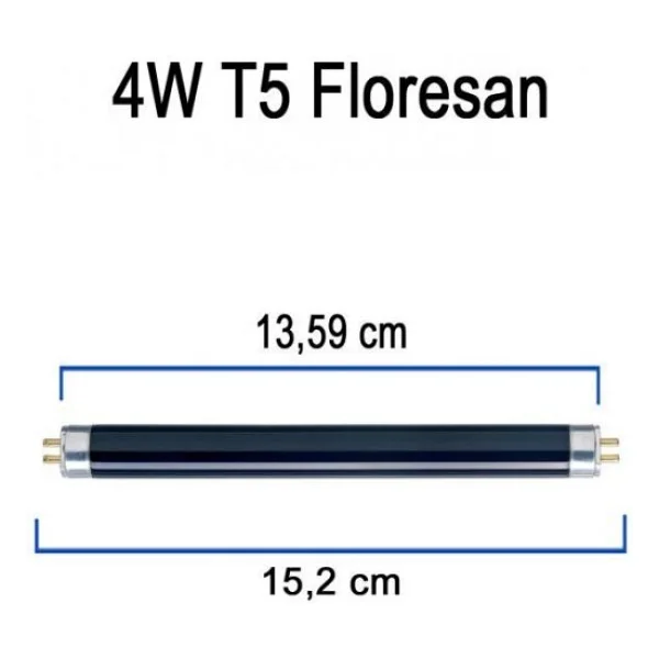 Sahnet 4w T5 Blb Floresan Ampul Mor Isik 13,6 Cm- Para Makinesi Lambasi - Görsel 5