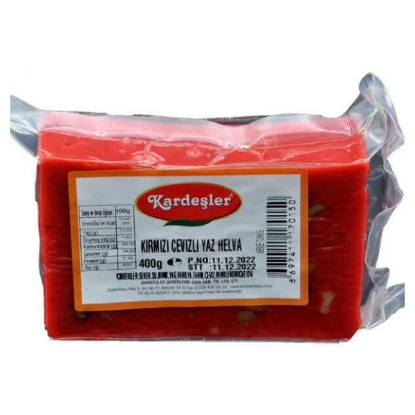 Kardeşler Cevizli Kırmızı Yaz Helvası 400 G X 3 Adet - Görsel 7