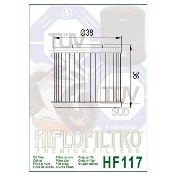 Hiflo Hf117 2014-2020 Honda Nc 750 S Dct Uyumlu Sanziman Yag Filtresi - Görsel 4