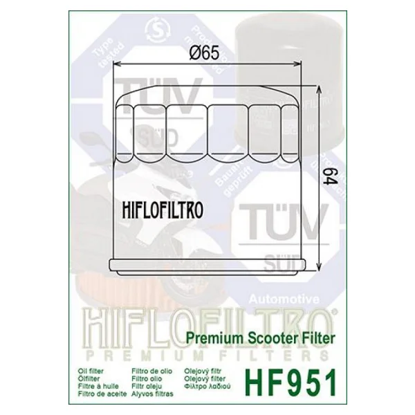Hiflo Hf951 2018-2023 Honda Nss250 Forza 250 Uyumlu Yağ Filtresi - Görsel 2