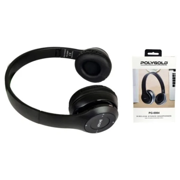 Polygold P47 Kulak Üstü Bluetooth Kulaklık Siyah - Görsel 4