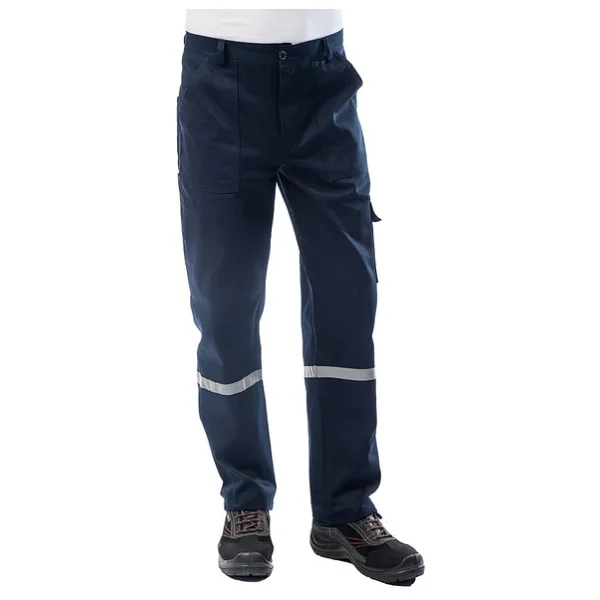 Kışlık İş Takımı Çok Cepli Reflektörlü Mont 4111 Ve 7/7 İş Pantolonu 2958 Lacivert Renk Yüzde Yüz Pamuk - Görsel 9