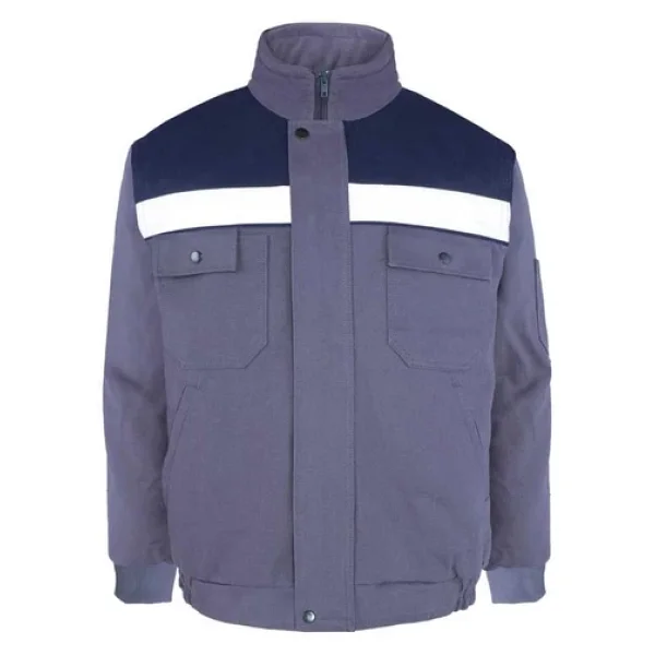 Kışlık İş Takımı Çok Cepli İç Yapısı Polarlı Reflektörlü İş Montu Ve 7/7 İş Pantolonu Gri Renk Yüzde Yüz Pamuk 3117-2958 - Görsel 9