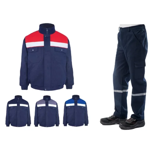 Kışlık İş Takımı Çok Cepli İç Yapısı Polarlı Reflektörlü İş Montu Ve 7/7 İş Pantolonu Lacivert Renk Yüzde Yüz Pamuk 3117-2958 - Görsel 4