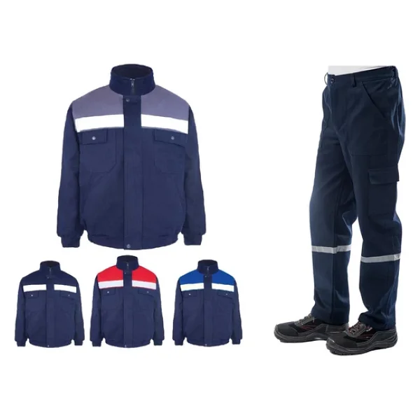 Kışlık İş Takımı Çok Cepli İç Yapısı Polarlı Reflektörlü İş Montu Ve 7/7 İş Pantolonu Lacivert Renk Yüzde Yüz Pamuk 3117-2958 - Görsel 5