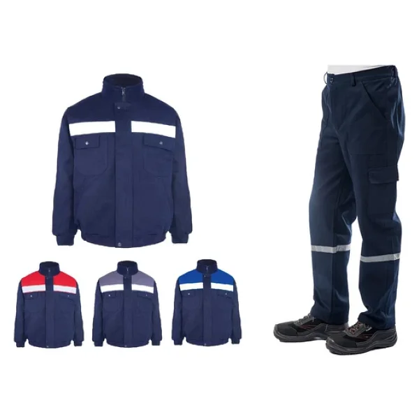 Kışlık İş Takımı Çok Cepli İç Yapısı Polarlı Reflektörlü İş Montu Ve 7/7 İş Pantolonu Lacivert Renk Yüzde Yüz Pamuk 3117-2958 - Görsel 3