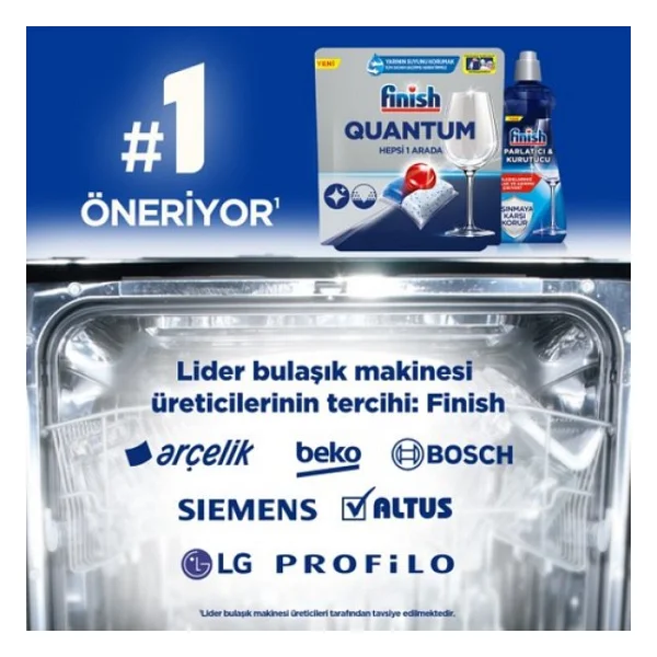 Finish Quantum Bulaşık Makinesi Tableti 15'li - Görsel 6