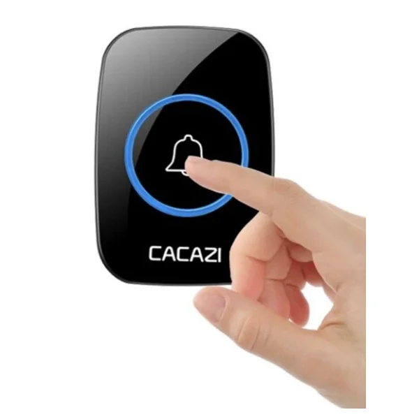 Cacazi 2 Buton 1 Alıcı Kablosuz Uzaktan Kumandalı LED Kapı Zili - Görsel 3