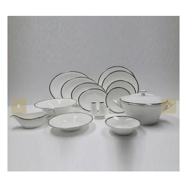 Evaliza Coupe Paisley Platin 60 Parça 12 Kişilik Yemek Takımı - Görsel 3