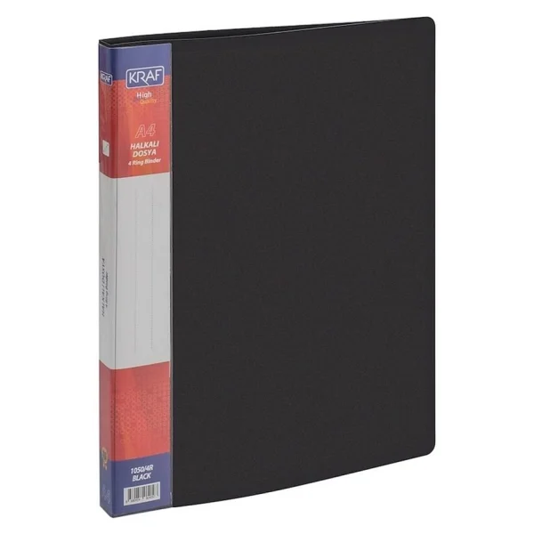 Kraf 1050 4 Halkalı Siyah Klasör - Görsel 3