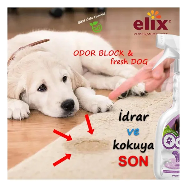 Elıx Bitki Özlü Köpek İdrar Yapma Ve Koku Önleyici Sprey 500ml. - Görsel 3